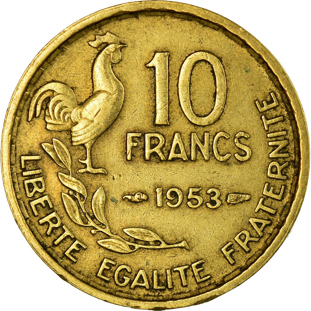 Münze, Frankreich, Guiraud, 10 Francs, 1953, Paris, SS, Aluminum-Bronze