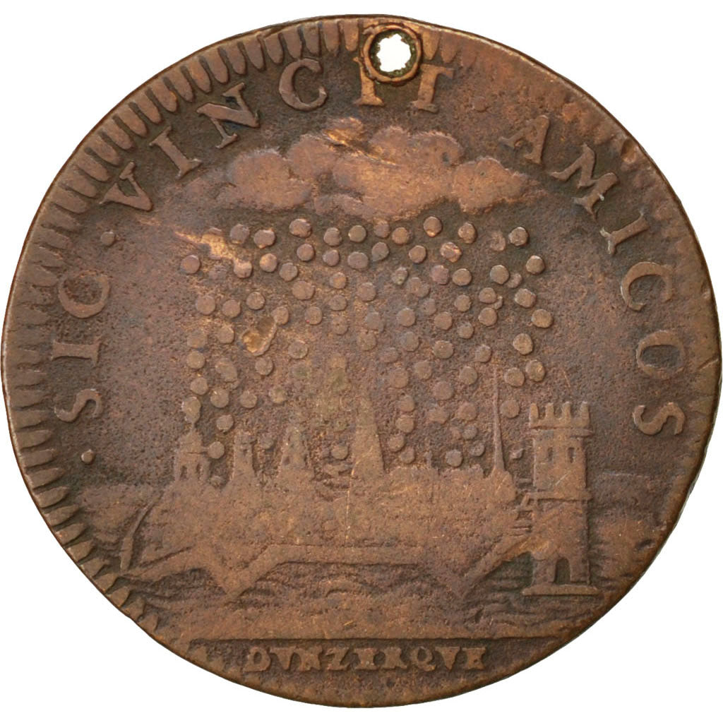 France, Royal, Token, VF(20-25), Copper, 24, Feuardent #7403, 3.40