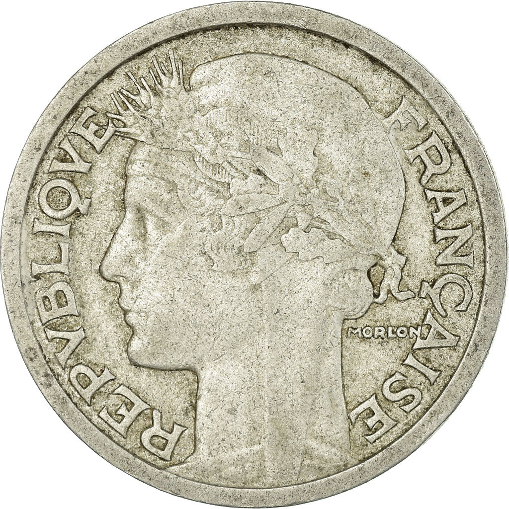 Coin, France, Morlon, 2 Francs, 1946, Paris, VF(30-35), Aluminum, KM:886a.1