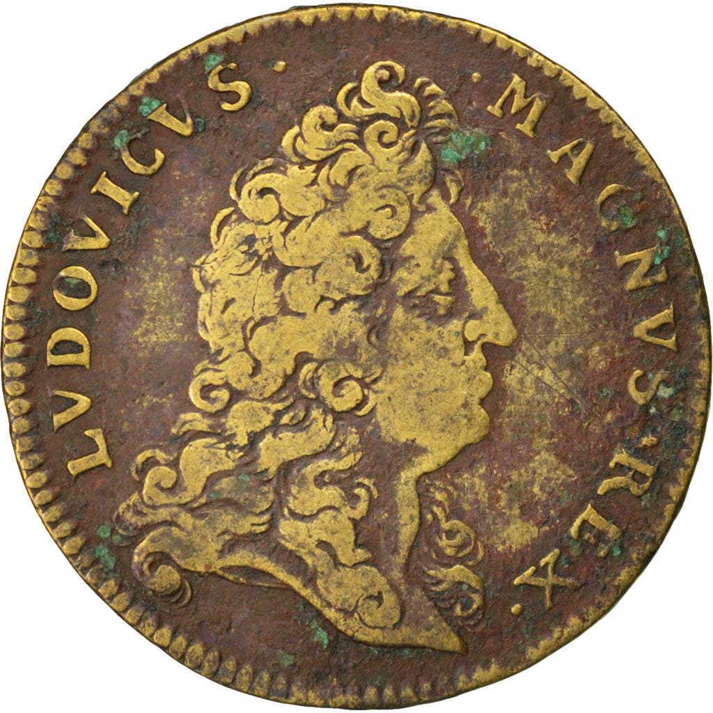France, Royal, Token, EF(40-45), Brass, 25, Feuardent #12936, 5.10