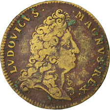 France, Royal, Token, EF(40-45), Brass, 25, Feuardent #12936, 5.10