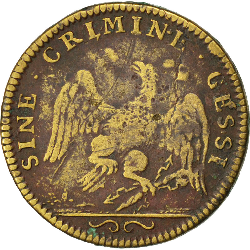France, Royal, Token, EF(40-45), Brass, 25, Feuardent #12936, 5.10