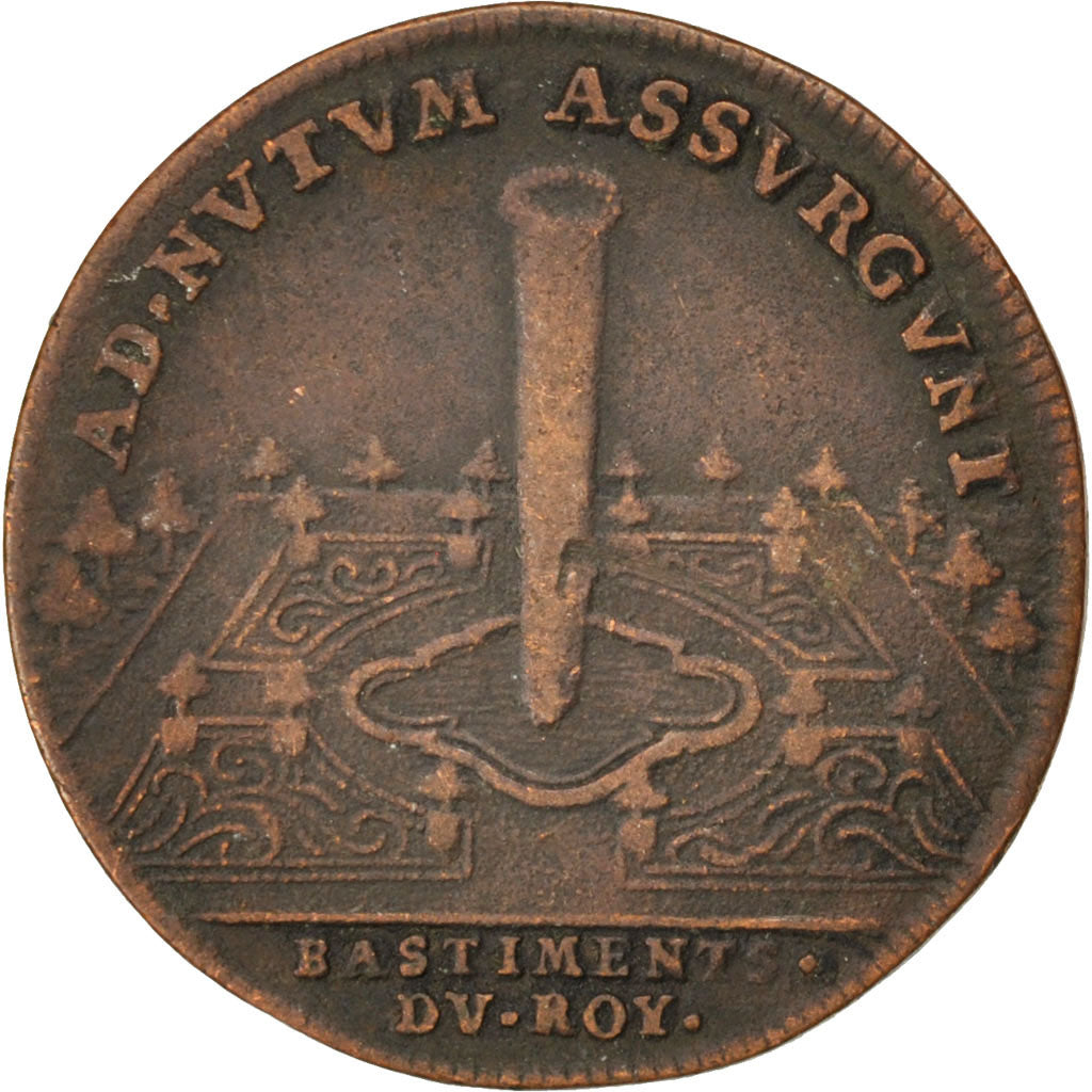France, Royal, Token, EF(40-45), Copper, 25, 4.50