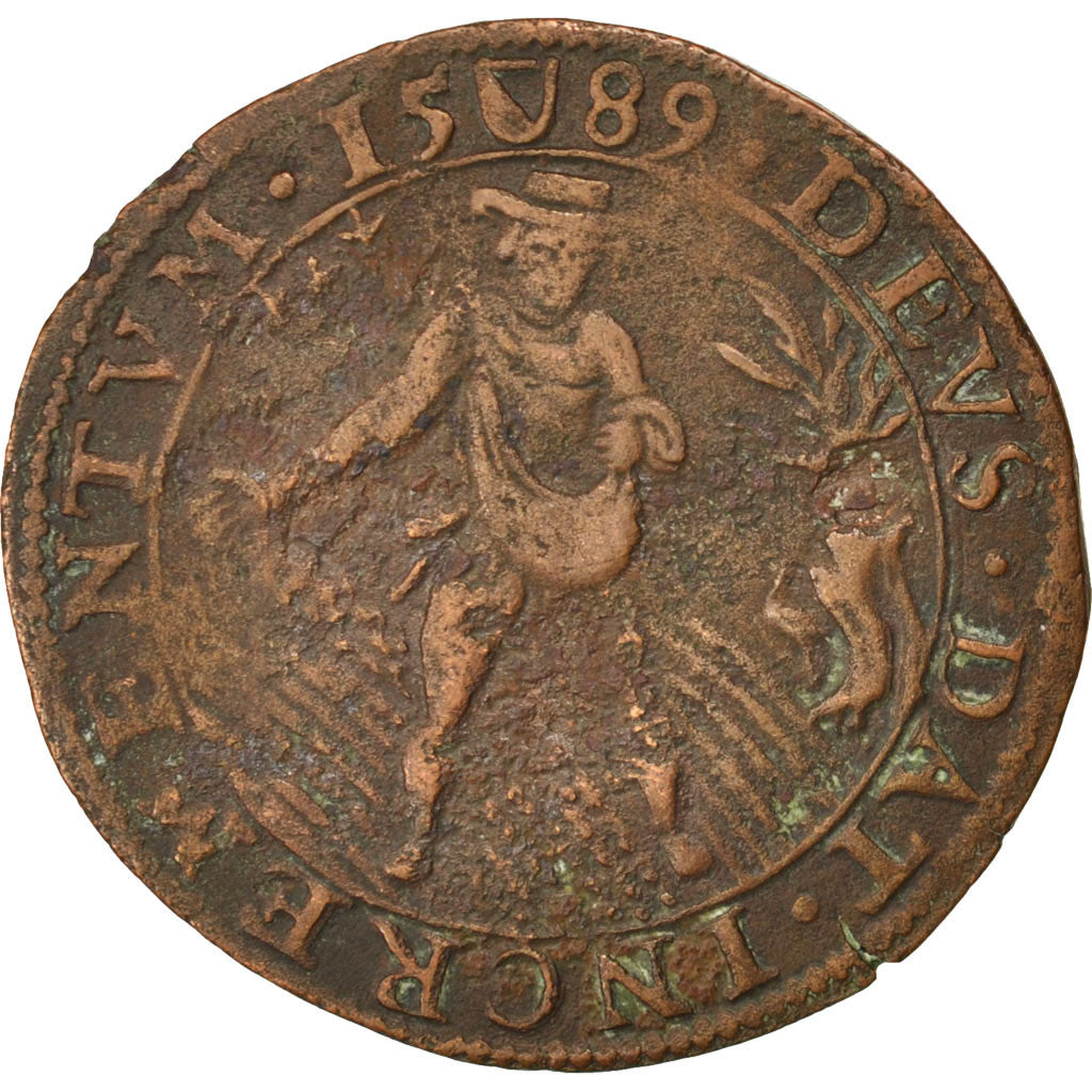 Netherlands, Dutch Republic, Token, AU(50-53), Copper, 30, 5.40