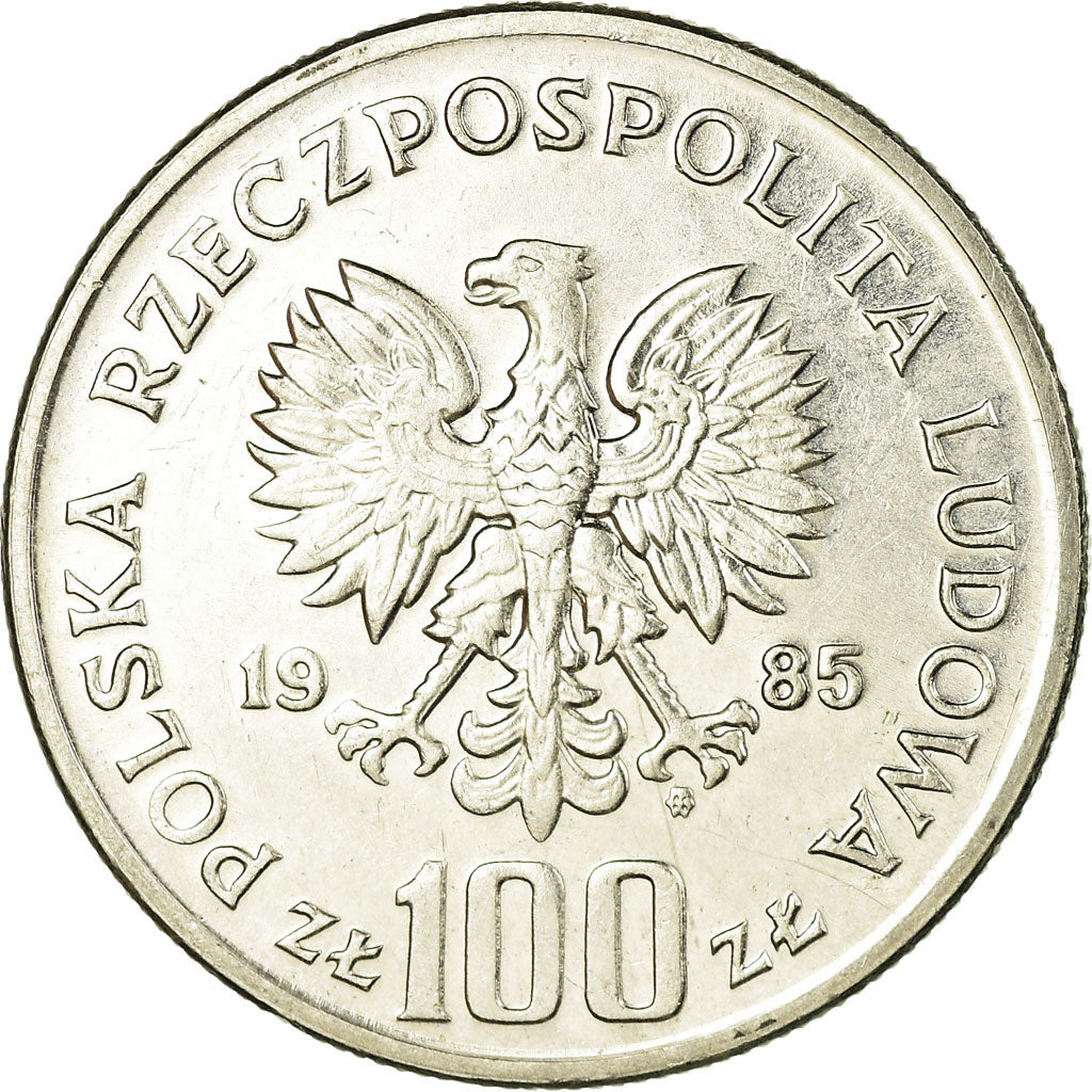 Coin, Poland, 100 Zlotych, 1985, Warsaw, EF(40-45), Nickel plated steel, KM:157