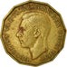 Monnaie, Grande-Bretagne, George VI, 3 Pence, 1952, TB+, Nickel-brass, KM:873