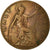 Moneda, Gran Bretaña, George V, 1/2 Penny, 1922, BC+, Bronce, KM:809