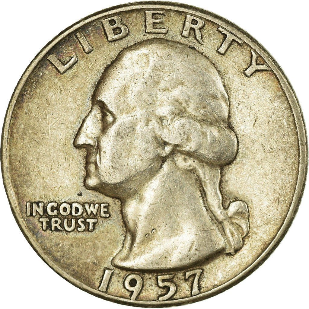 Coin, United States, Washington Quarter, Quarter, 1957, U.S. Mint, Philadelphia