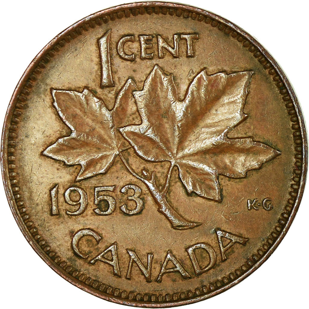 Coin, Canada, Elizabeth II, Cent, 1953, Royal Canadian Mint, Ottawa, VF(30-35)