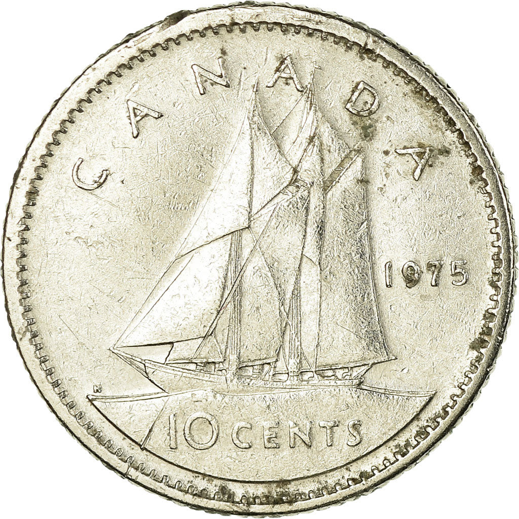 Monnaie, Canada, Elizabeth II, 10 Cents, 1975, Royal Canadian Mint, Ottawa, TB+
