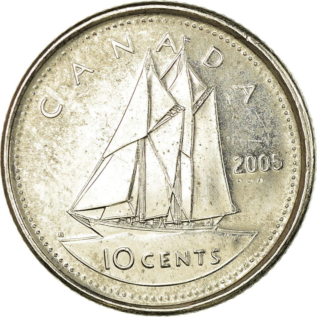 Monnaie, Canada, Elizabeth II, 10 Cents, 2005, Royal Canadian Mint, TB+, Nickel