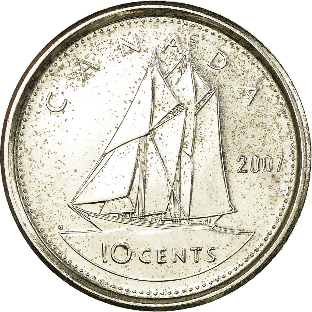 Monnaie, Canada, Elizabeth II, 10 Cents, 2007, Royal Canadian Mint, Winnipeg