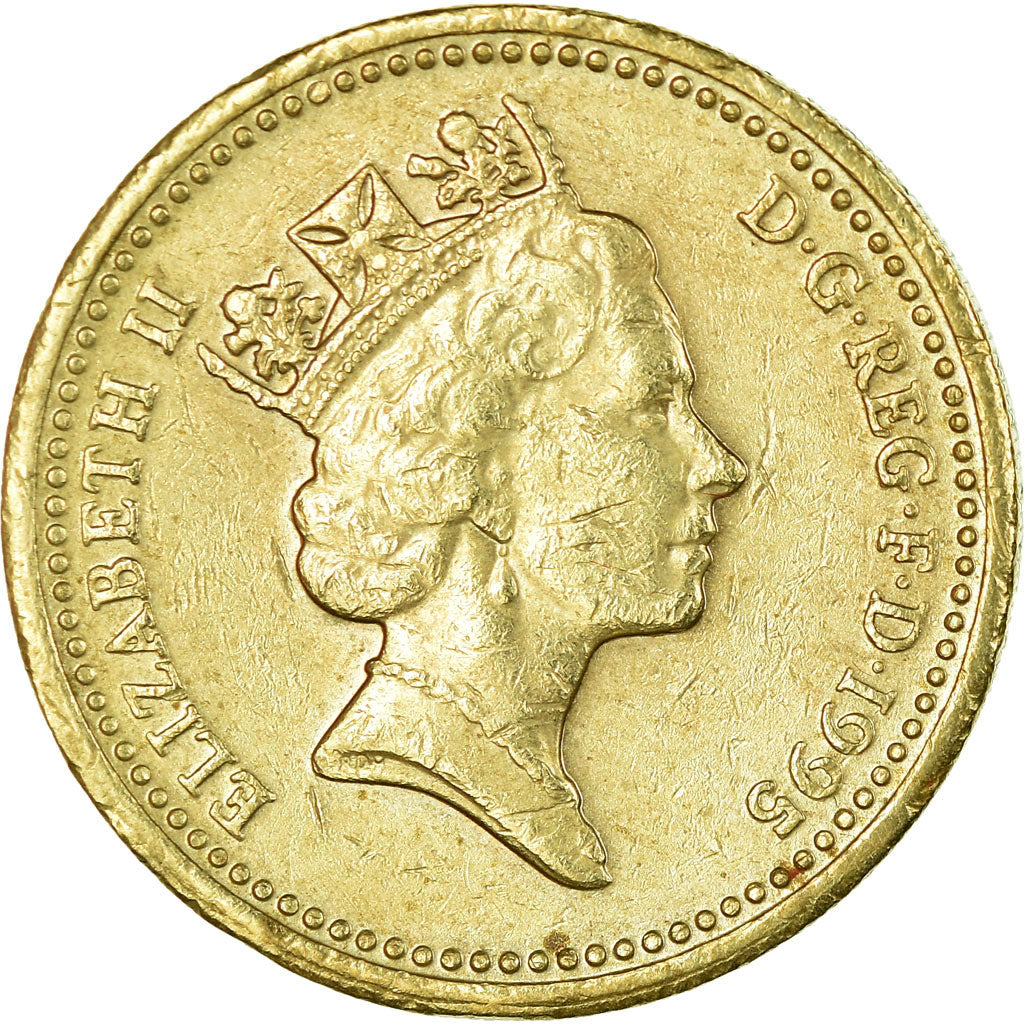 Coin, Great Britain, Elizabeth II, Pound, 1995, EF(40-45), Nickel-brass, KM:969