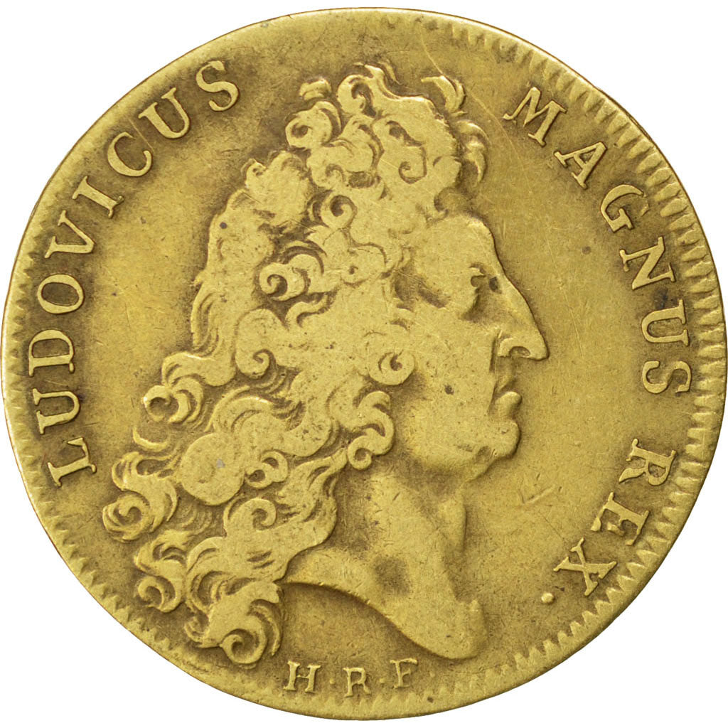 France, Royal, Token, EF(40-45), Brass, 28, Feuardent #12803, 6.00