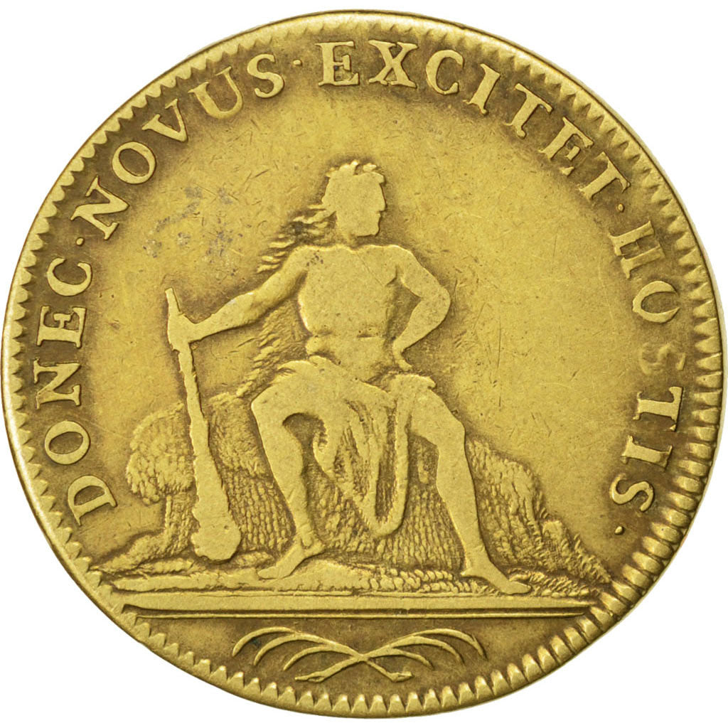 France, Royal, Token, EF(40-45), Brass, 28, Feuardent #12803, 6.00