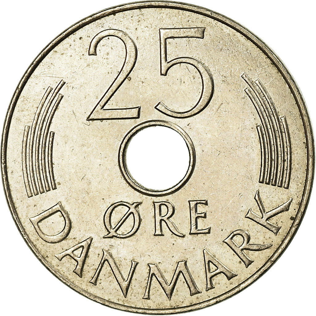 Coin, Denmark, Margrethe II, 25 Öre, 1988, Copenhagen, EF(40-45)