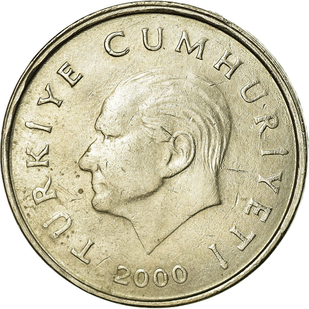 Moneda, Turquía, 50000 Lira, 50 Bin Lira, 2000, MBC, Cobre - níquel - cinc