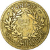 Coin, Tunisia, Anonymous, 2 Francs, 1941, Paris, VF(30-35), Aluminum-Bronze
