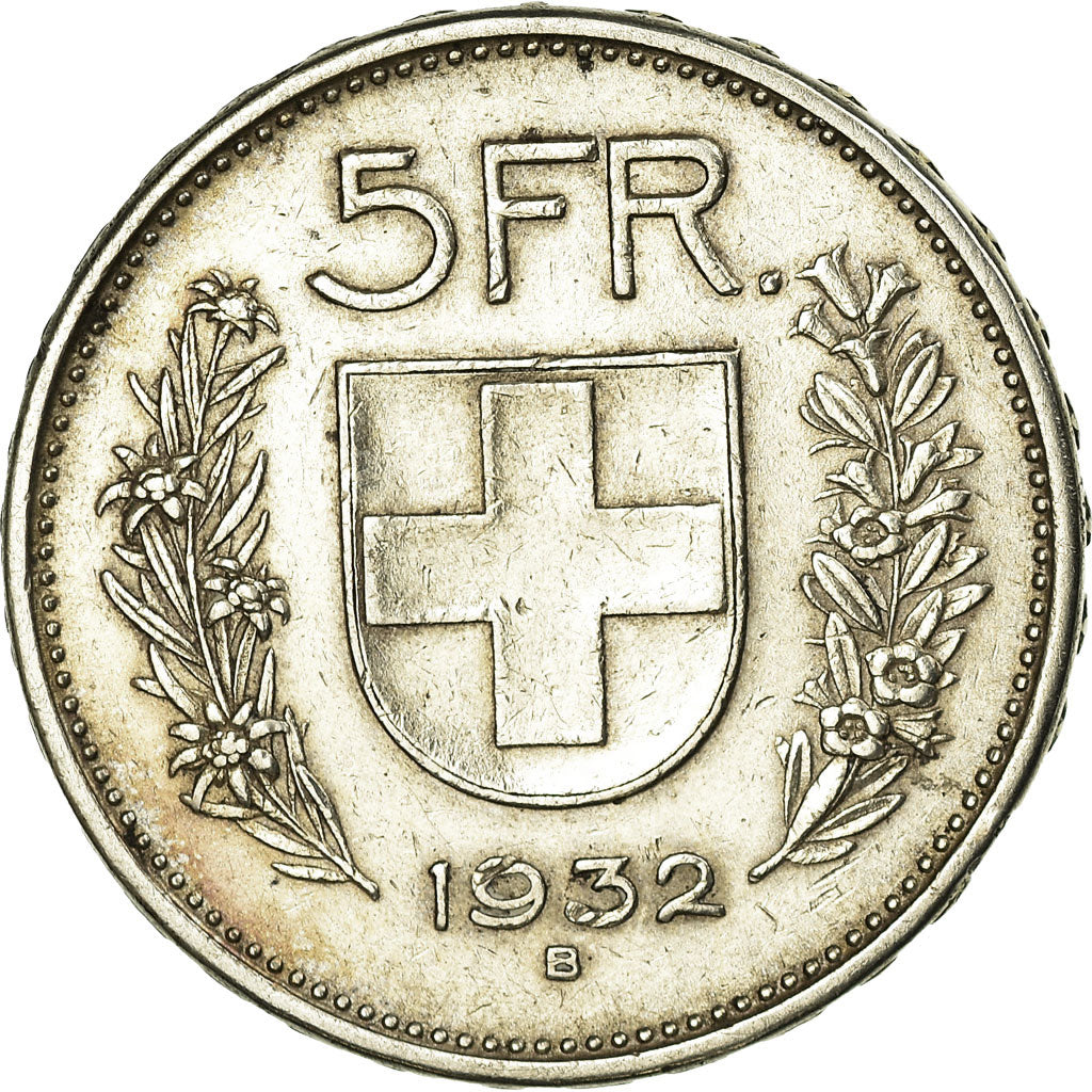 Moneta, Svizzera, 5 Francs, 1932, Bern, BB, Argento, KM:40