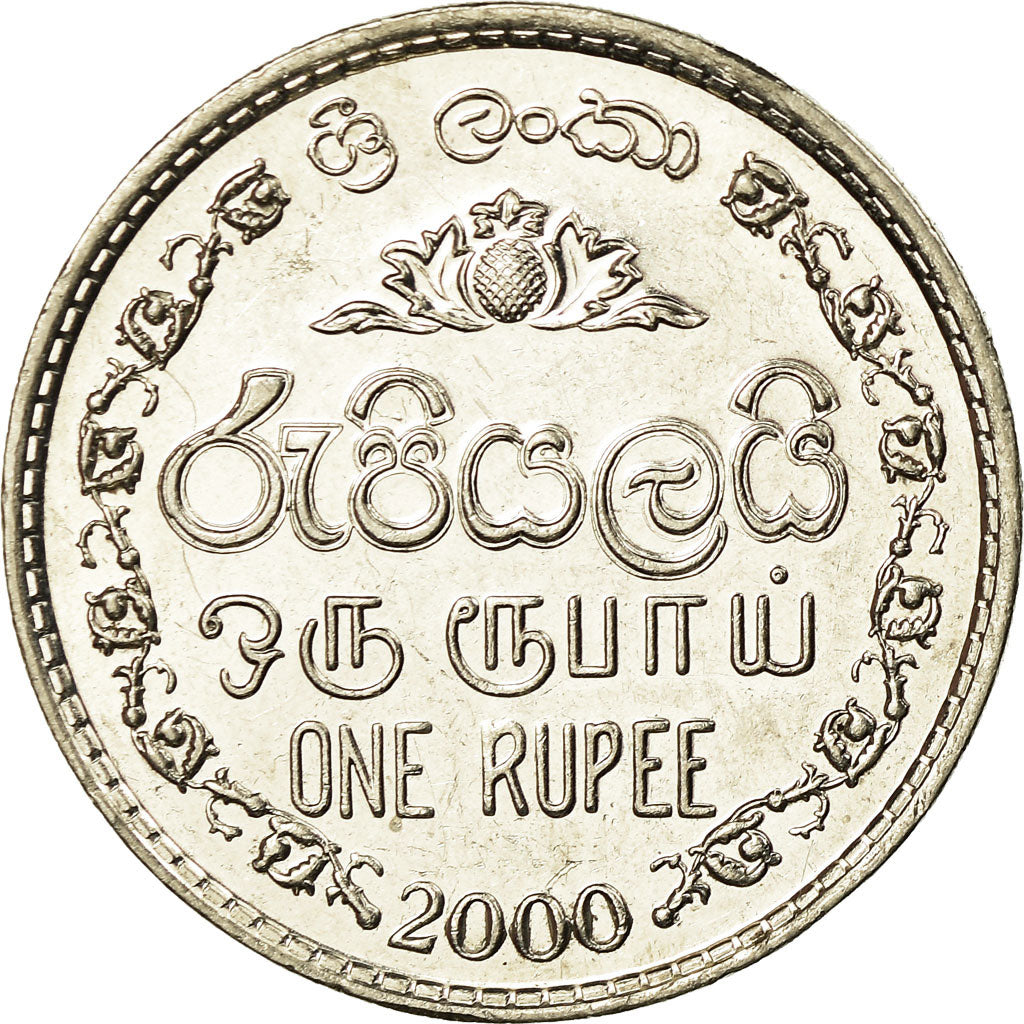 Coin, Sri Lanka, Rupee, 2000, EF(40-45), Nickel Clad Steel, KM:136a