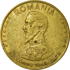 Moneta, Romania, 50 Lei, 1992, MB+, Acciaio ricoperto in ottone, KM:110