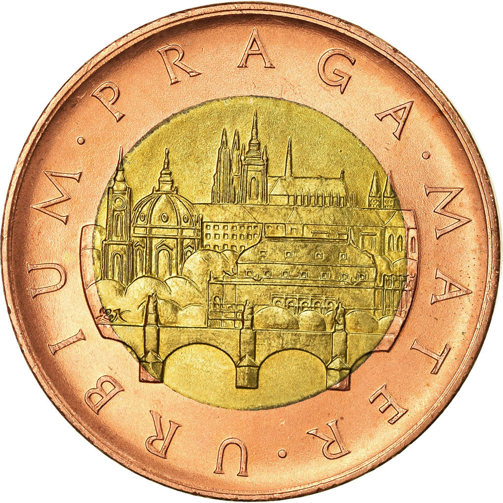 Moneda, República Checa, 50 Korun, 2009, MBC, Bimetálico, KM:1