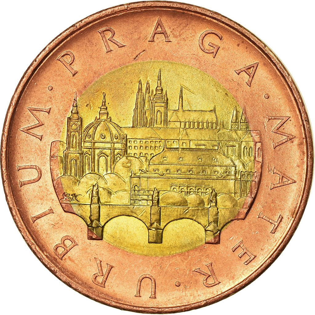 Coin, Czech Republic, 50 Korun, 2009, EF(40-45), Bi-Metallic, KM:1