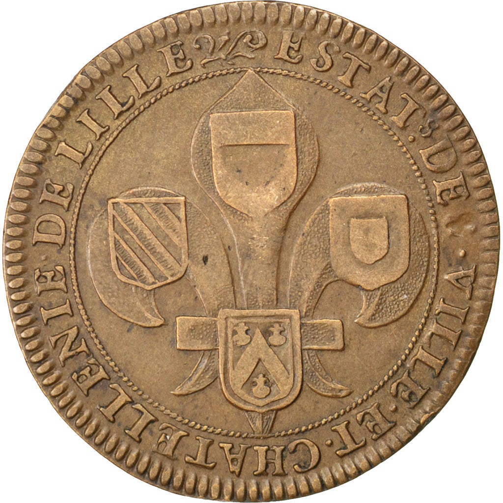 France, Royal, Token, AU(55-58), Copper, Feuardent #7222, 7.00
