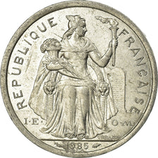 Coin, French Polynesia, 2 Francs, 1985, Paris, EF(40-45), Aluminum, KM:10