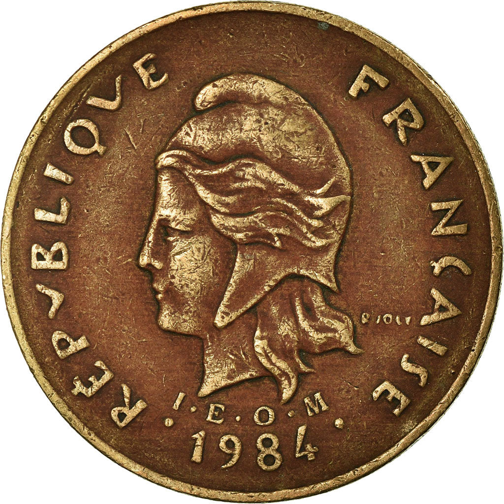 Moneta, Nuova Caledonia, 100 Francs, 1984, Paris, MB+, Nichel-bronzo, KM:15