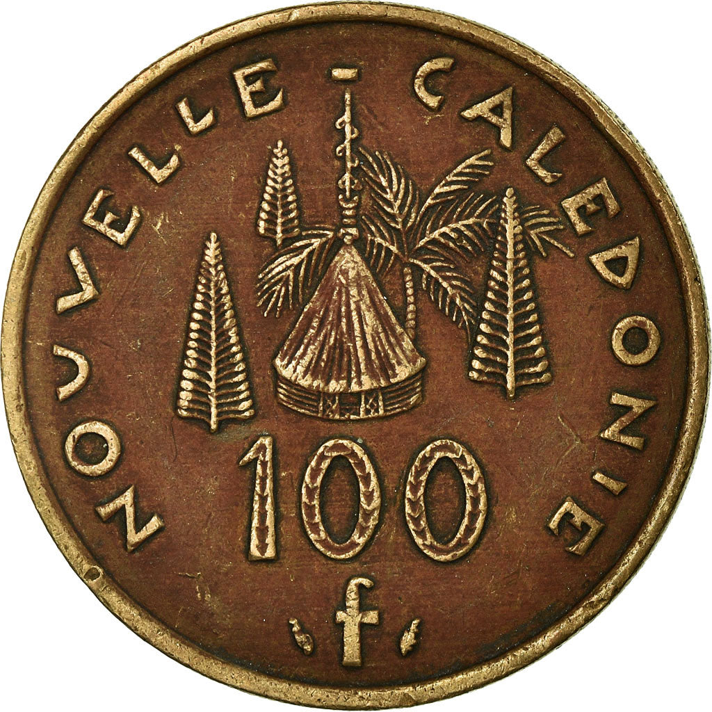 Moneta, Nuova Caledonia, 100 Francs, 1984, Paris, MB+, Nichel-bronzo, KM:15