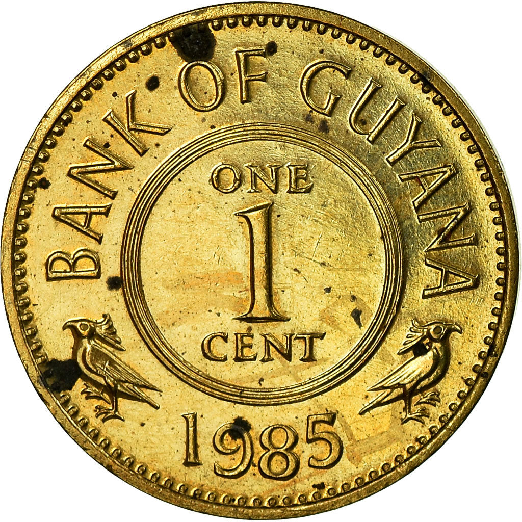 Coin, Guyana, Cent, 1985, VF(30-35), Nickel-brass, KM:31