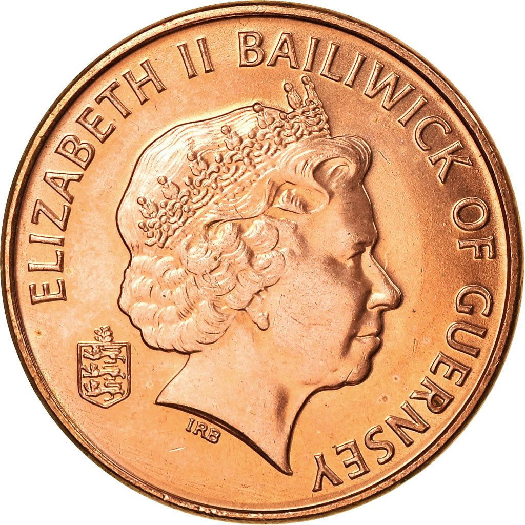 Coin, Guernsey, Elizabeth II, Penny, 2003, Heaton, EF(40-45), Copper Plated
