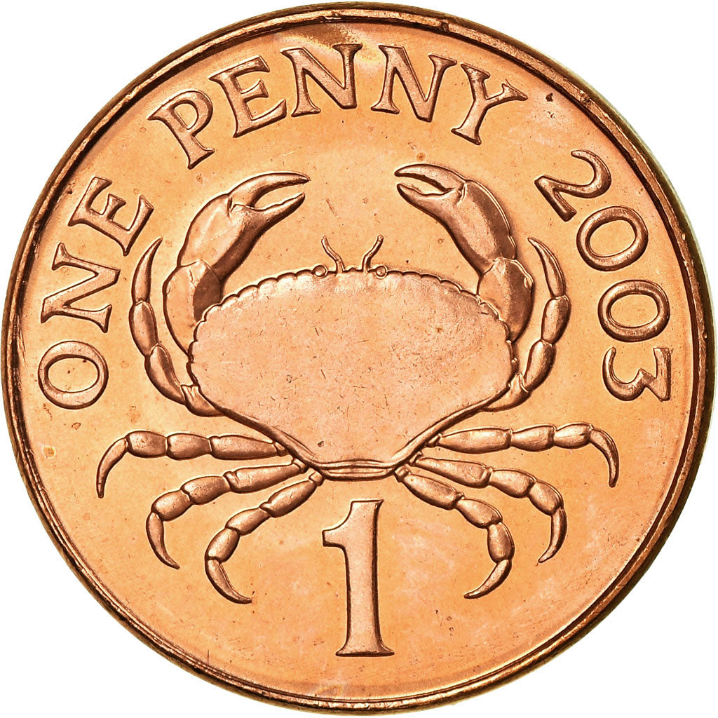 Coin, Guernsey, Elizabeth II, Penny, 2003, Heaton, EF(40-45), Copper Plated