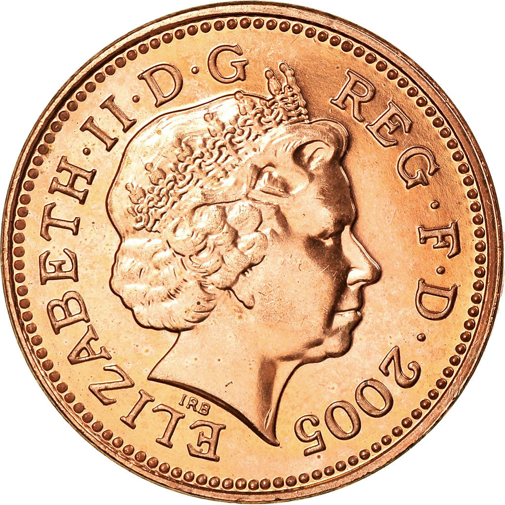 Moneta, Wielka Brytania, Elizabeth II, Penny, 2005, EF(40-45), Miedź