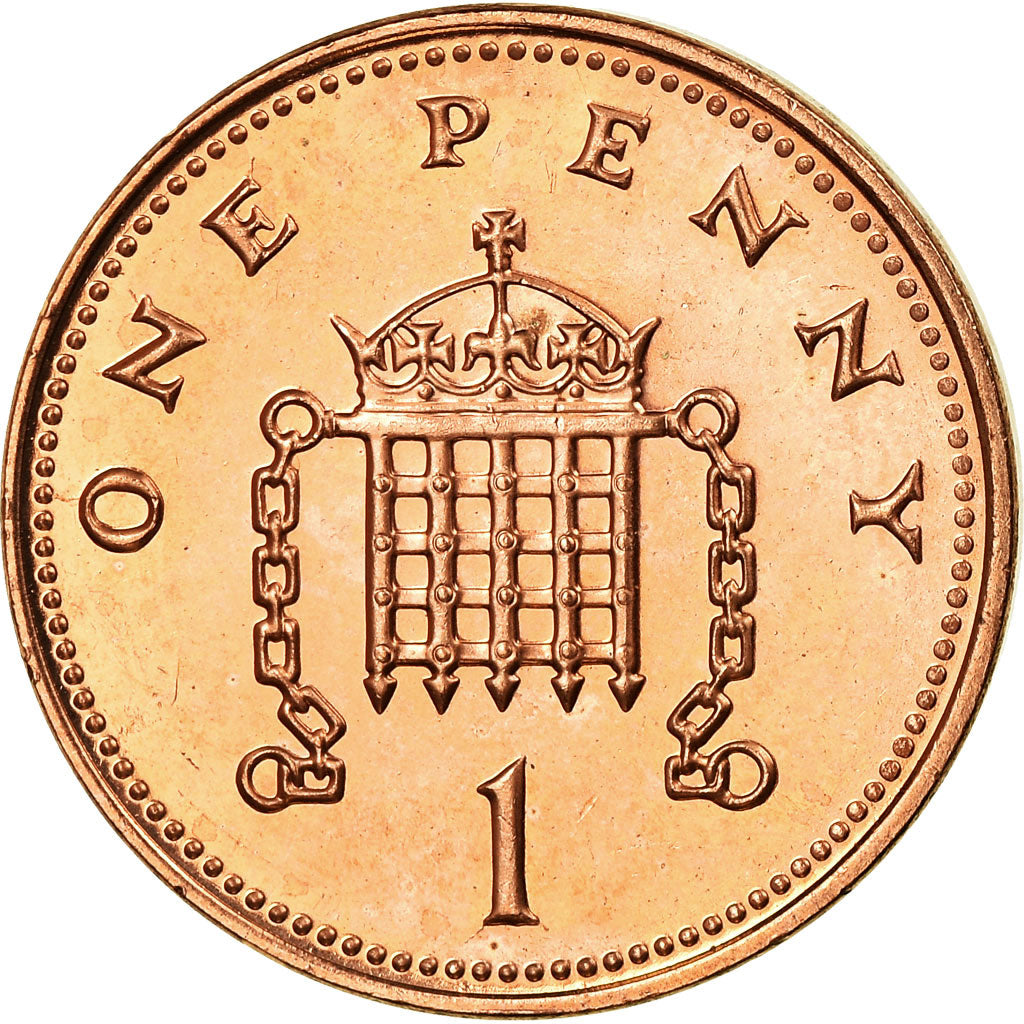 Moneta, Wielka Brytania, Elizabeth II, Penny, 2005, EF(40-45), Miedź