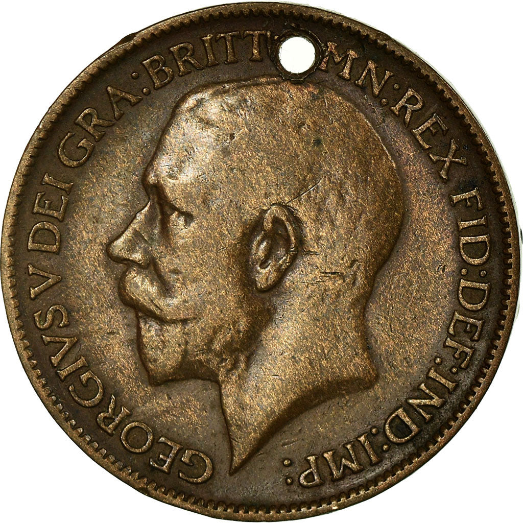 Coin, Great Britain, George V, Farthing, 1913, VF(20-25), Bronze, KM:808.1