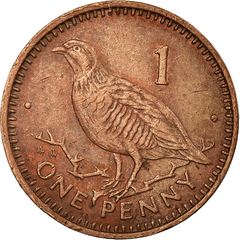 Coin, Gibraltar, Elizabeth II, Penny, 1990, VF(30-35), Bronze, KM:20