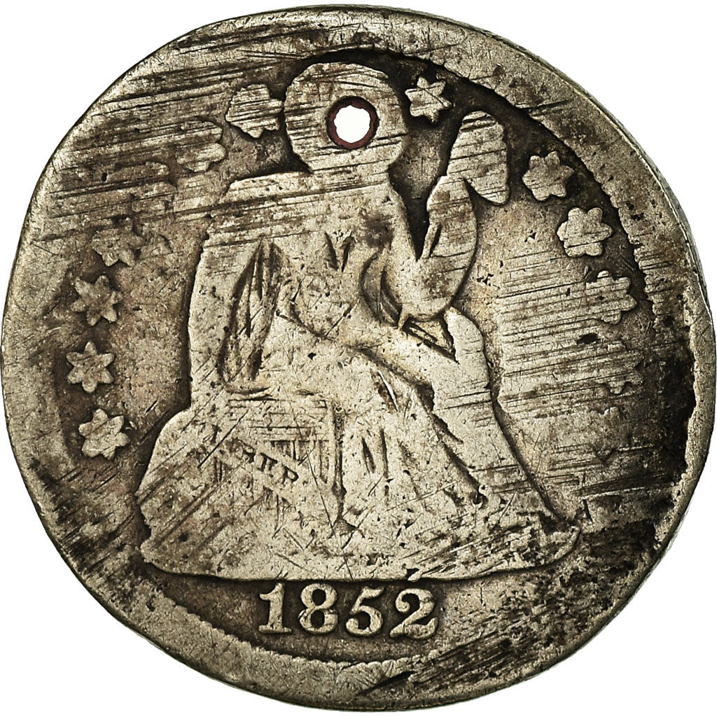 Monnaie, États-Unis, Seated Liberty Dime, Dime, 1852, U.S. Mint, New Orleans