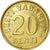 Moneta, Estonia, 20 Senti, 1996, EF(40-45), Aluminium-Brąz, KM:23