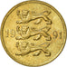 Moneda, Estonia, 5 Senti, 1991, MBC, Aluminio - bronce, KM:21