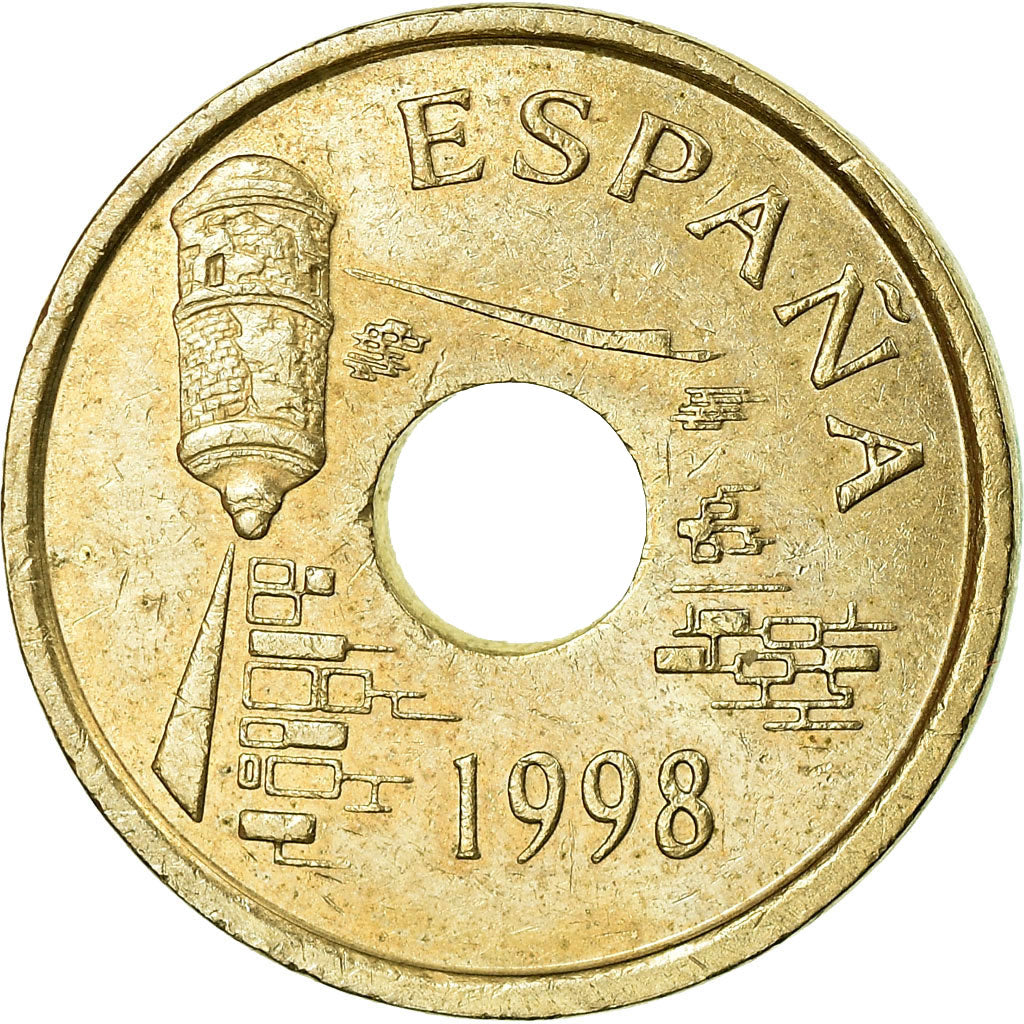Moneta, Spagna, Juan Carlos I, 25 Pesetas, 1998, Madrid, BB, Alluminio-bronzo