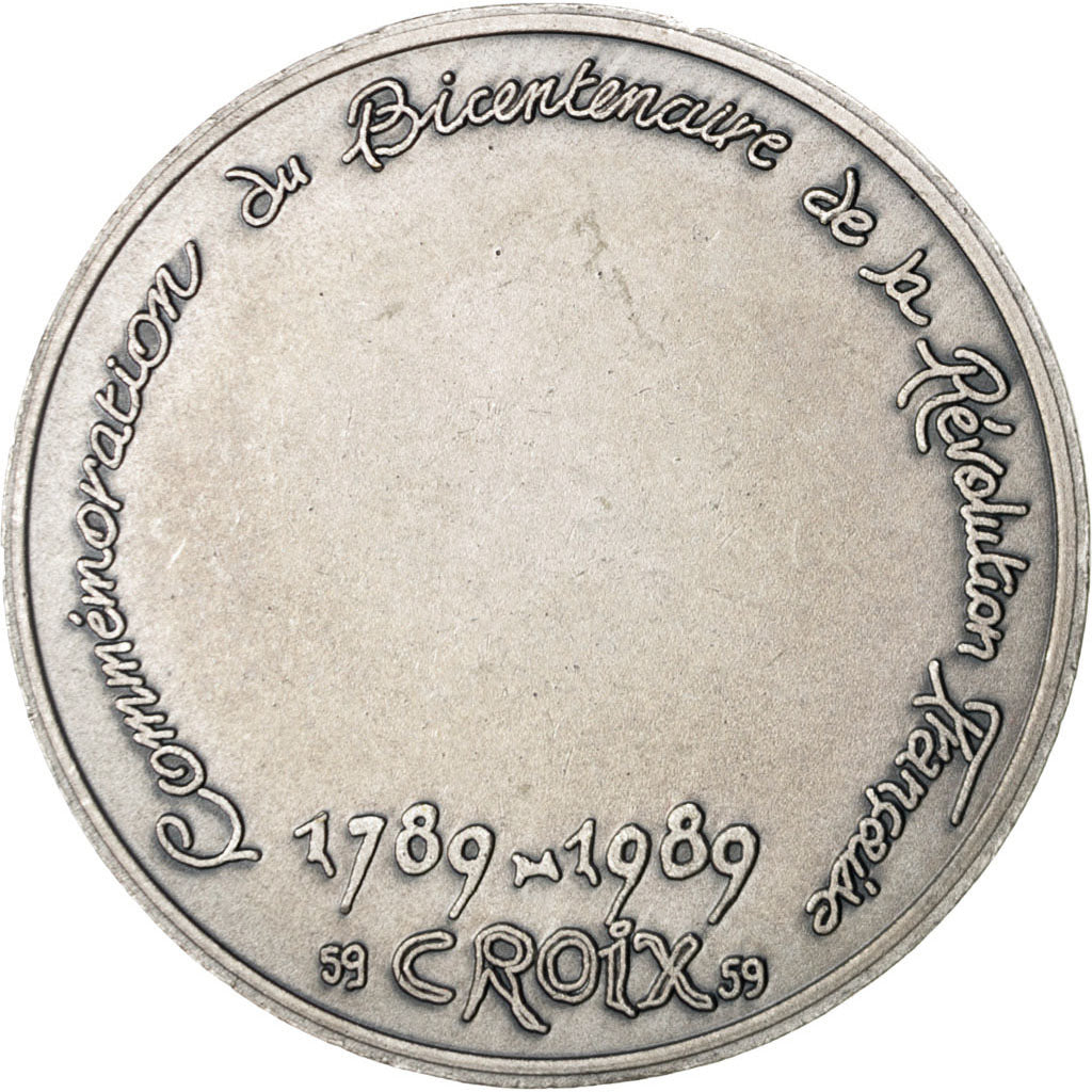 Bicentenaire de la Révolution, Ville de Croix, Médaille