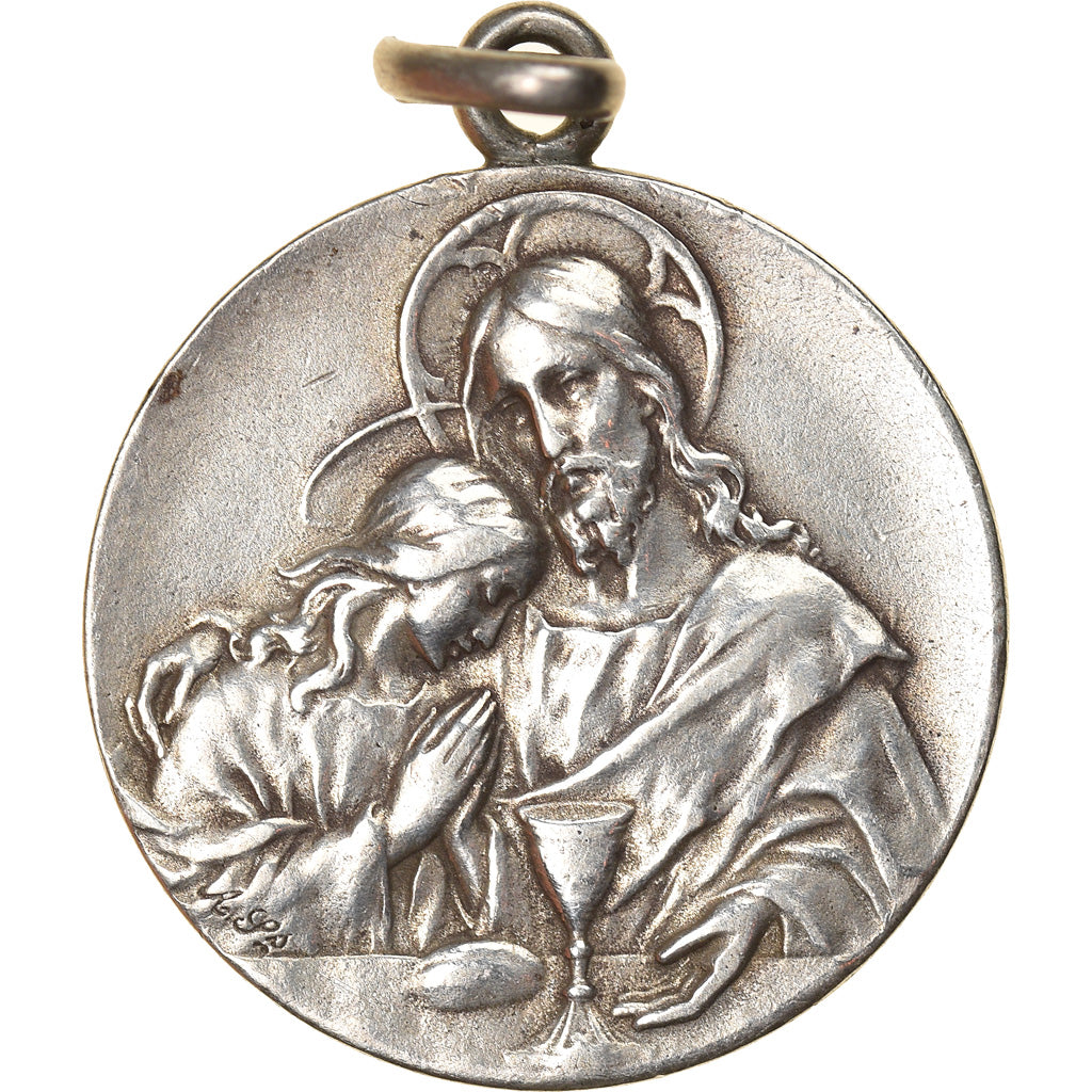 France, Médaille, Souvenir de Communion, Religions & beliefs, 1919, TTB+