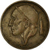 Moneda, Bélgica, Baudouin I, 50 Centimes, 1956, BC+, Bronce, KM:149.1