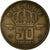 Moeda, Bélgica, Baudouin I, 50 Centimes, 1956, VF(30-35), Bronze, KM:149.1