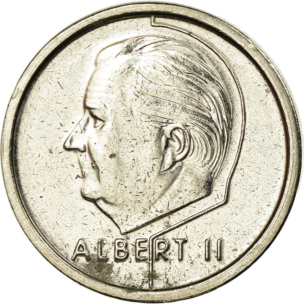 Moneta, Belgio, Albert II, Franc, 1994, Brussels, MB+, Ferro placcato nichel