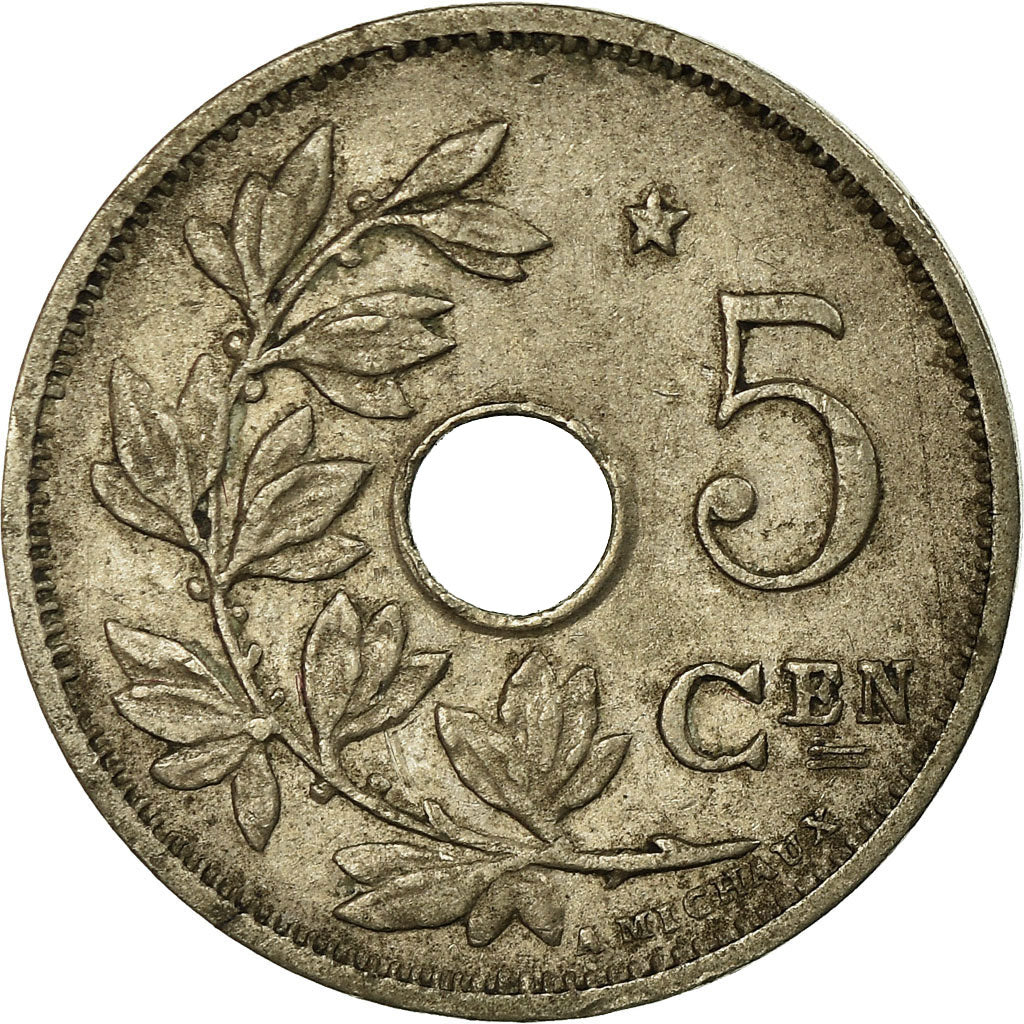 Moeda, Bélgica, 5 Centimes, 1930, VF(30-35), Níquel-Latão, KM:94