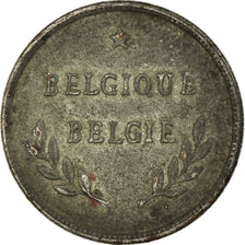 Münze, Belgien, 2 Francs, 2 Frank, 1944, S+, Zinc Coated Steel, KM:133