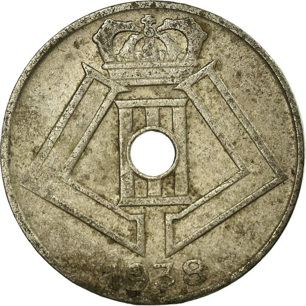 Coin, Belgium, 5 Centimes, 1938, VF(30-35), Nickel-brass, KM:110.1